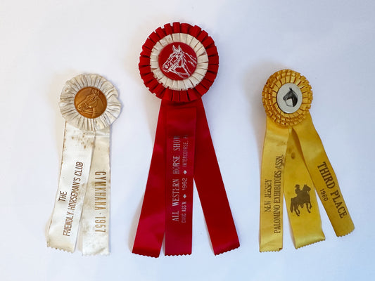 Vintage Horse Show Ribbons Equestrian Decor Vintage Gymkhana Ribbon Horse Show Trophy Equestrian Home Shelf Decor Horse Trophy Ribbon