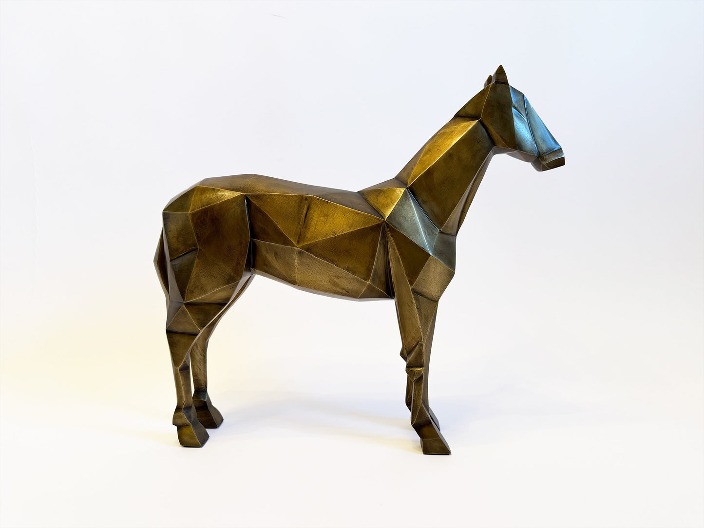 Horse Sculpture Modern Horse Art European Equestrian Decor Cubist Art Sculpture Cubism Statue Contemporary Horse Statue Modern Equestrian