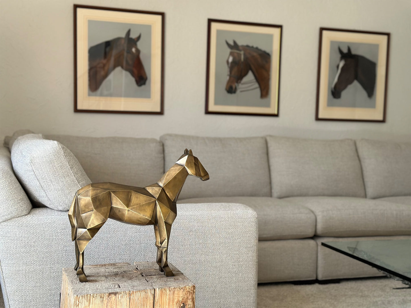 Horse Sculpture Modern Horse Art European Equestrian Decor Cubist Art Sculpture Cubism Statue Contemporary Horse Statue Modern Equestrian