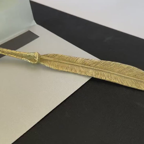 Vintage Letter Opener Brass Talon And Feather Desk Accessory Vintage Gifts Home Office Decor Home Office Gifts Gold Ornate Stationary Gift