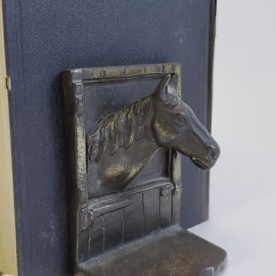 Vintage Horse Bookend Vintage Equestrian Book End Mid Century Brass Statue Equestrian Office Decor Horse Gifts, Small Horse Bookend