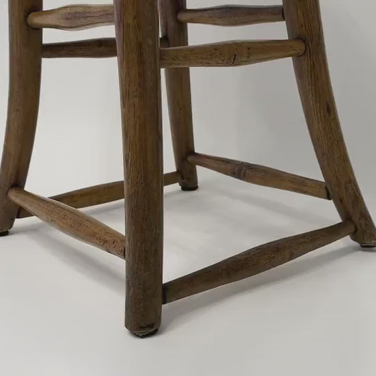 Antique Industrial Stool Engineers Drafting Stool Wood and Cast Iron Vintage Industrial Stool